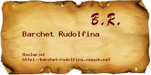 Barchet Rudolfina névjegykártya